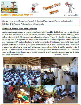 Tonga Soa News n.04 - Novembre 2014