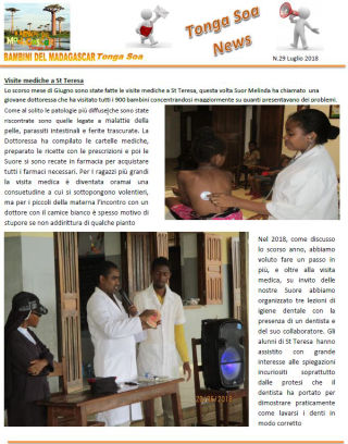 Tonga Soa News n.29 - Luglio 2018